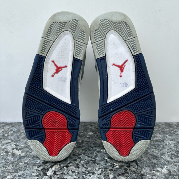 Nike Air Jordan 4 Retro White/Midnight Navy Blue DH6927-140 Men's Size 10. - Picture 11 of 12